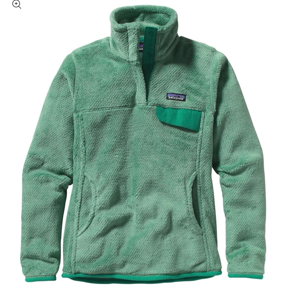 Patagonia Women's Mint Green Fleece Pullover Jacket